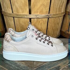 Bullboxer Randi Chunky Sole Dusty Rose Gold Cream Nubuck Sneakers Womens Size 10